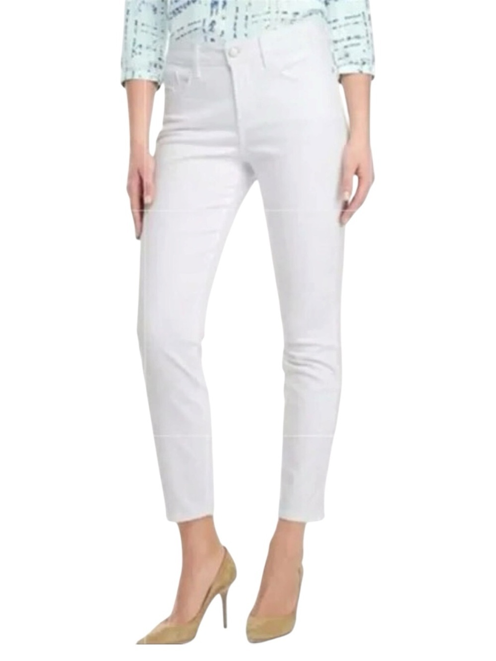 NWOT, NYDJ Clarissa Ankle White, Crop Slim Jeans, Slimming Denim, Size 14